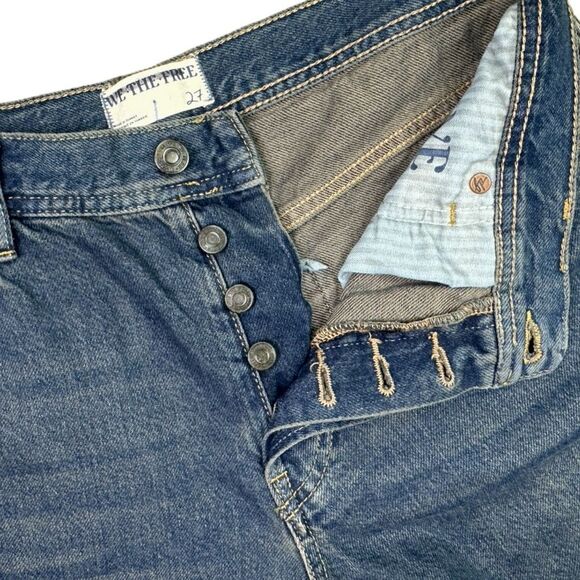 We The Free x Free People Maggie Mid Rise Straight Leg Jeans - Size 27 - Picture 4 of 11